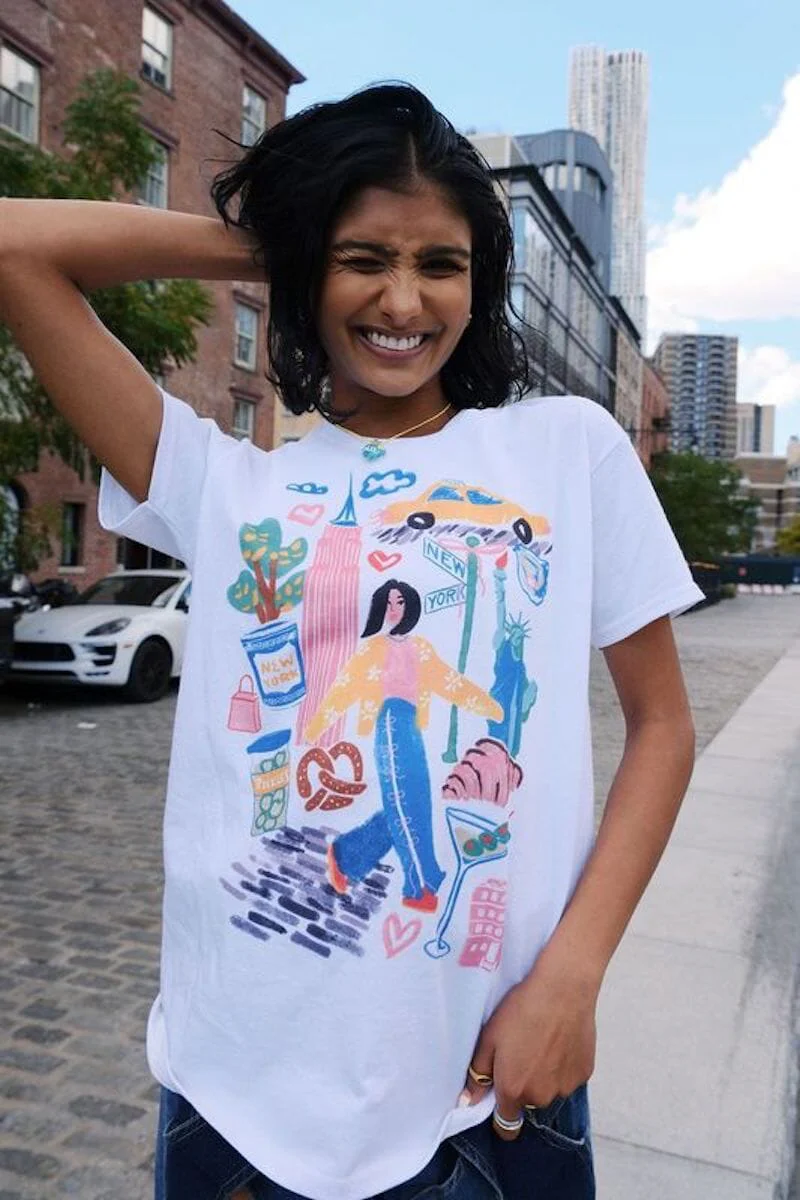 New York Sketchbook Graphic T-Shirt - Image 3